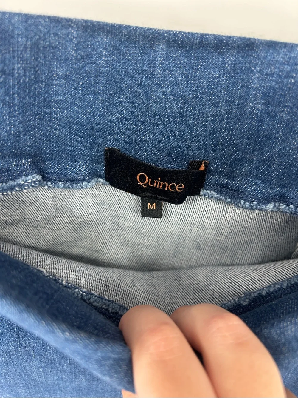 Quince Blue Denim Pencil Skirt